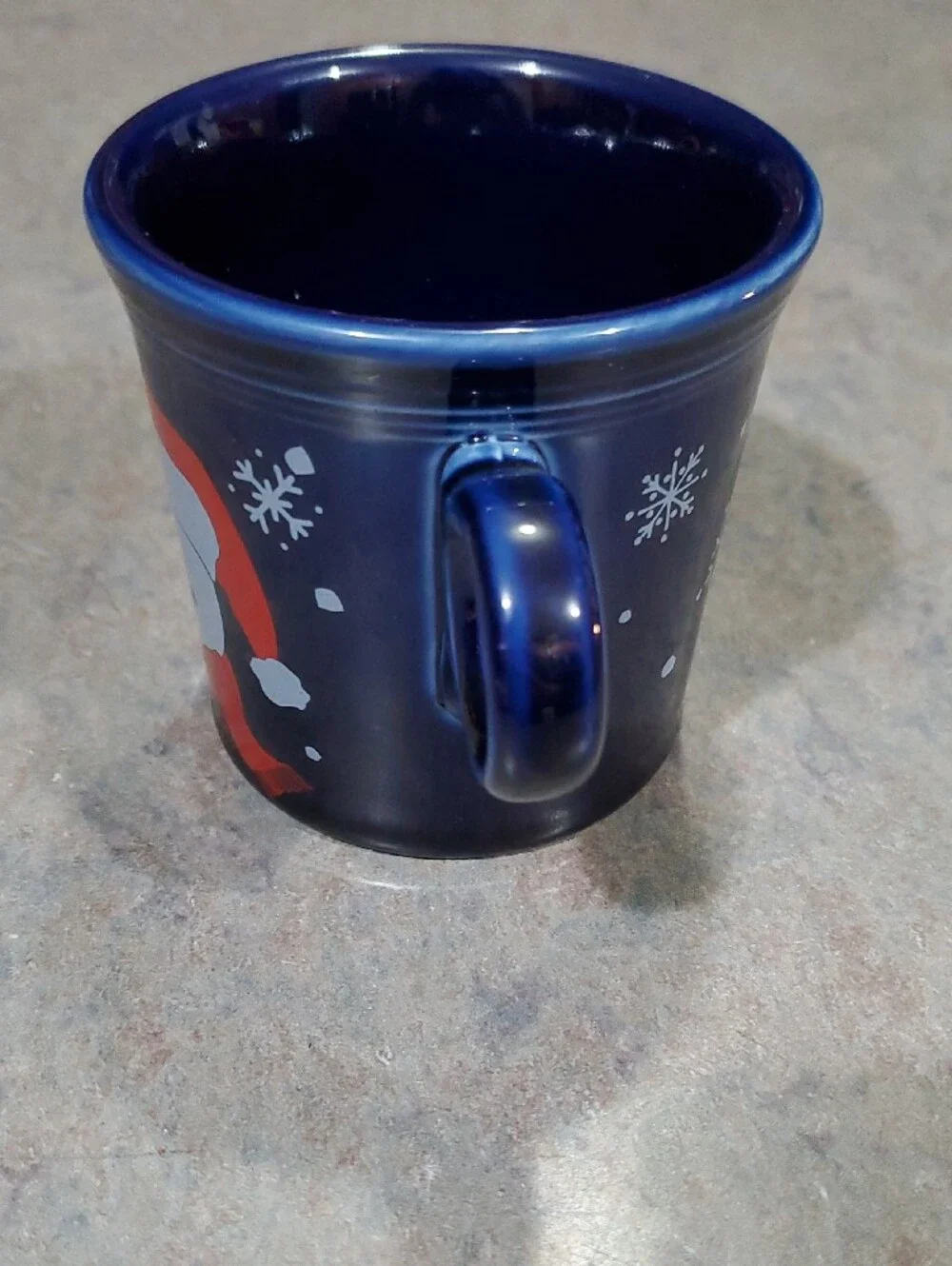 Fiesta Holiday Button Snowman Ceramic Mug - Blue